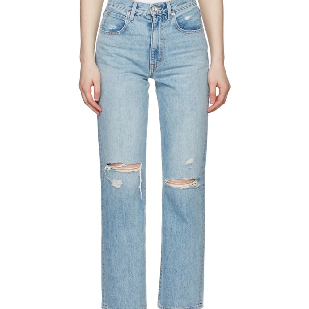 Women’s SLVRLAKE Blue London Jeans Sz 25 Light Wash Denim Straight Leg